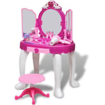 Coiffeuse jouet 3 miroirs Table de maquillage pour enfants avec lumière et son 48670