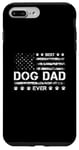 Coque pour iPhone 7 Plus/8 Plus Best Dog Dad Ever USA Drapeau américain Fête des pères 4 juillet