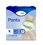 Tena Pants Plus Extra Large Size - Pack of 12 XL Incontinence Pants