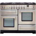 Rangemaster Toledo + TOLP110DFFSS/C 110cm Dual Fuel Range Cooker - Stainless Steel/Chrome - A/A Rated