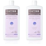 Cattier Shampooing Extra-Doux - Lait d'Avoine - Usage Quotidien - 1L (Lot de 2)