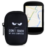 kwmobile Case Compatible with Garmin Edge 530/830 - Pouch for Bike GPS - Don't touch my bike computer White/Black