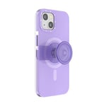 PopSockets: PopCase for MagSafe - Phone Case for iPhone 13 with a Repositionable PopGrip Slide Phone Stand and Grip with a Swappable Top - Violet