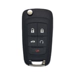 5-knapps hopfällbar bilnyckelskal Kompatibel med Buick/Opel/Chevrolet