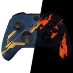 eXtremeRate Glow in Dark Mecha - Orange Replacement Faceplate Cover for Xbox One Elite Controller Series 2 (Model 1797), Custom DIY Front Housing Shell Case for Xbox Elite Series 2 Core Controller