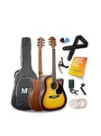 Mx By 3Rd Avenue Performance Series Acoustic Guitar Full Size Guitar Package - Sunburst