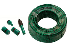 40M Length 12MM ID Garden Hose Hosepipe Braded + Hose Connectors