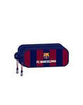 Safta F.C. Barcelona – Children's Double Pencil Case, Children's Pencil Case, Ideal for School Ages, Comfortable and Versatile, Quality and Resistance, 21 x 6 x 8 cm, Navy Blue/Maroon, Navy