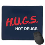 Hugs Not Drugs Customized Designs Non-Slip Rubber Base Gaming Mouse Pads for Mac,22cm×18cm， Pc, Computers. Ideal for Working Or Game