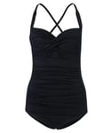 Seafolly Plain – Twist – One-Piece Swimsuit – Women's - Black - 16 UK (42 EU)
