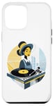 Coque pour iPhone 12 Pro Max Platine disque, rétro, vintage, tournante, DJ, vinyle