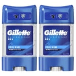 2 x Gillette Antiperspirant Gel Stick Deodorant 48H Protection Cool Wave 70ml
