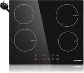 Karinear Plug in Induction Hob, 4 Zones Electric Hob 60cm, with Touch Control &