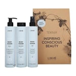 Lakme Tkn Retail Pack Body Maker: Schampo 300 ml + Balsam 300 ml + Mist 300 ml