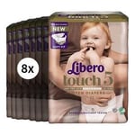 Libero Touch 5 åpen bleie - 8 x 22 stk.