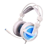 Gaming Headset Gamer Headphones 7.1 Surround Sound Stereo Earphones Usb Microphone Breathing Led Light Pc Gamer White