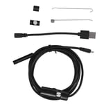 USB Industriell Endoskop med 6 LED-lampor 7mm Sonda Rörinspektionskamera IP67 Vattentät 2 Meter / 6,6ft