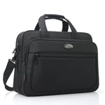 Sacoche / Sac pochette pour PC ordinateur portable 14 pouces noir - Malette de voyage/affaires Notebook avec compartiment poches de rangement et bandoulière - Laptop Bag XEPTIO