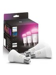 Philips Hue Hue White &Amp; Colour Ambiance Smart Bulb 3 Pack Led 6.5W E27