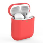 Apple AirPods - Silikonfodral för laddningsetui Röd