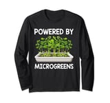 Powered By Microgreens Micro Farming Urban Gardening Long Sleeve T-Shirt