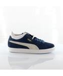 Puma Stepper Classic Blue Suede Leather Mens Trainers 355130 04 - Size UK 3.5