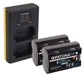 PATONA Dual LCD USB Charger with 2x NP-W235 Platinum batteries compatible with Fuji X-T4
