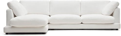 Gala, 3-personers sofa, rustik, stof by Kave Home (H: 87 cm. x B: 300 cm. x L: 193 cm., Hvid)