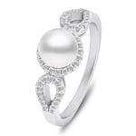 Brilio Bague Elegant Silver Ring avec perle et zircons RI068W - Circuit : 58 mm sBS3152-58 Marque, Estándar, Métal, Aucune pierre précieuse