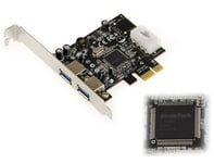 KALEA-INFORMATIQUE Carte contrôleur PCIe 2 PORTS USB3 (USB 3.0 5G) avec Chipset ETRON TECH EJ168A