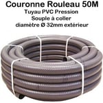 Couronne Rouleau 50m Tuyau Piscine PVC  Pression Souple Semi-Rigide à coller diamètre Ø 32mm  extérieur 3,2cm 32 mm