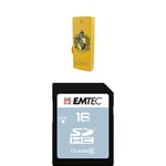 Pack Support de Stockage Rapide et Performant : Clé USB - 2.0 - Série Licence - Harry Potter Hufflepuff - 16 Go + Carte MicroSD - Gamme Classic - Classe 10-16 GB