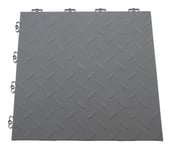 PELA Garagegolv Durk, stengrå, 38x38 cm, 2 m²