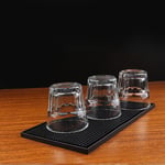 Rubber Bar Service Spill Mat Drip Vodka Beer Drink Barware Table Black FIG