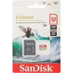 Memory Card MicroSD Extreme 32GB SanDisk	GoPro 100MB/s Adapter C10 UHS-I U3 V3