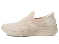 Skechers Women's x Martha Stewart Ultra Flex 3 Slip-ins Natural Low Top Sneaker Shoes 7