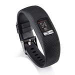 Silikon TPE+TPU Watch Band för Garmin Vivofit 4 - Svart