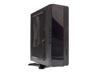 iTek Spirit - Tour - mini ITX - panneau latéral fenêtré 130 Watt - noir - USB/Audio