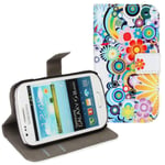 GC-case Plånboksfodral Samsung S3 Mini, Slim Modell, Blommig Multicolor