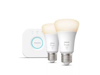 Philips Hue Starter Kit E27 9.5W 2 Set - Hvit