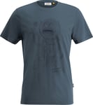 Lundhags Lundhags Men's Järpen Printed T-Shirt Denim Blue S, Denim Blue