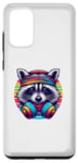 Galaxy S20+ Colorful raccoon with headphones vintage colorful raccoon Case