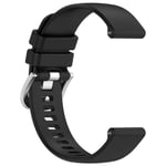 INF 22 mm silikoniranneke Huawei Watch GT 4 46mm/Samsung Galaxy Watch3 45mm Musta
