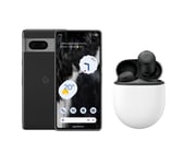 Google Pixel 7 (256 GB, Obsidian) & Pixel Buds Pro Wireless Bluetooth Noise-Cancelling Earbuds (Charcoal) Bundle, Black