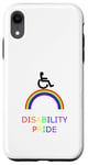 Coque pour iPhone XR Disability Pride: Fauteuil roulant sur arc-en-ciel