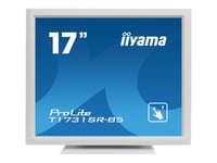 iiyama ProLite T1731SR-W5 - Écran LED - 17" - écran tactile - 1280 x 1024 @ 75 Hz - TN - 250 cd/m² - 1000:1 - 5 ms - HDMI, VGA, DisplayPort - haut-parleurs - blanc