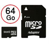 Microsoft Lumia 435 Carte Mémoire Micro-SD 64 Go + Adaptateur de qualité by PH26®