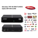Décodeur TNT 4k BOX - DVB-T2 HEVC Optex ORT 8915-UHD Réception de qualité, enregistrement programme, chaînes gratuites HAUTE QUALITE