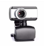 Webcam med indbygget mikrofon, USB 2.0, Svart/Sølv