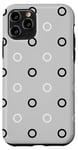 Coque pour iPhone 11 Pro Grayscale White Black Monochrome Bubbly Polka Dot Pattern